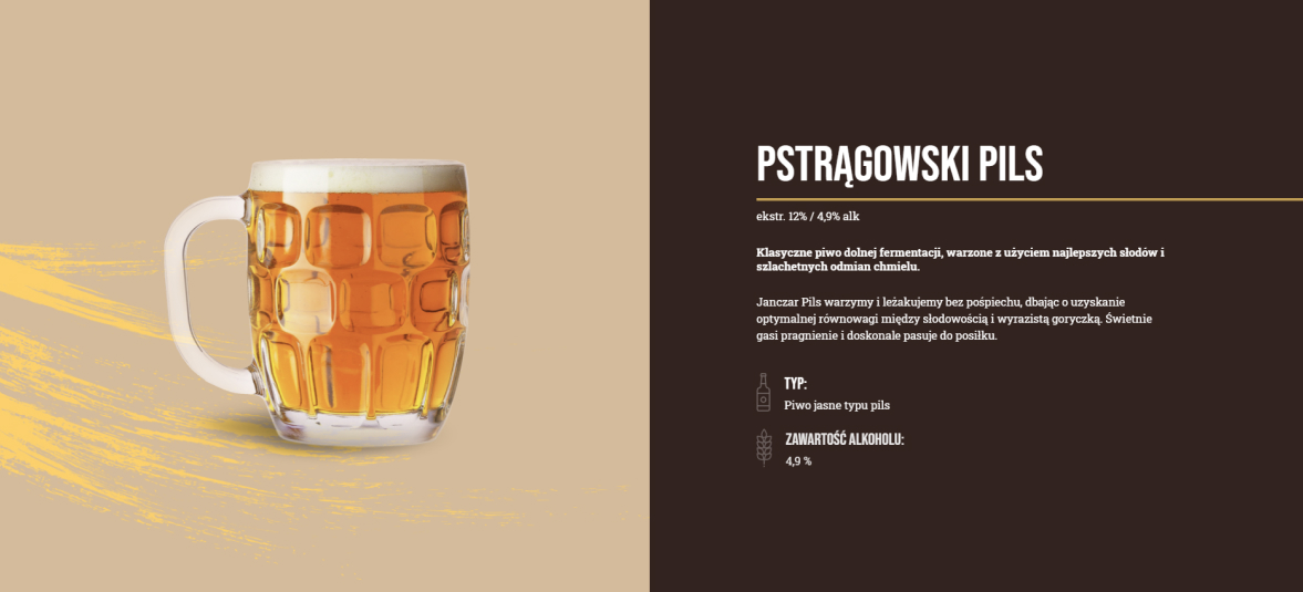 Strona produktowa piwa rzemieślniczego