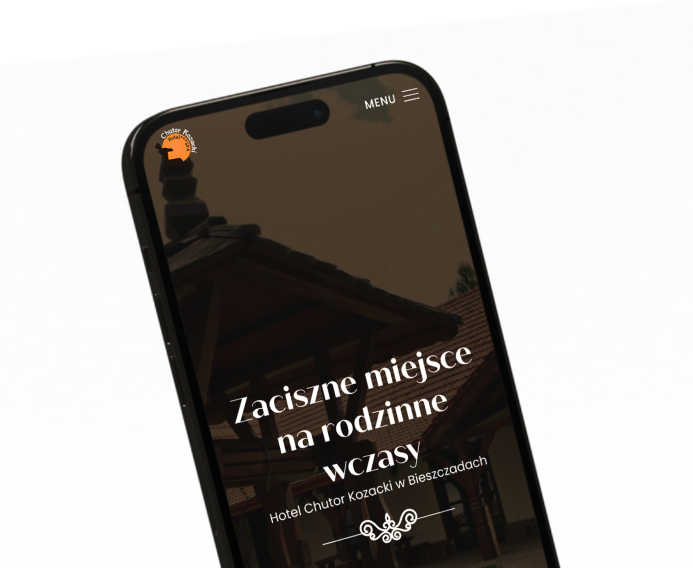 Strona www dla hotelu w Bieszczadach - Chutor Kozacki