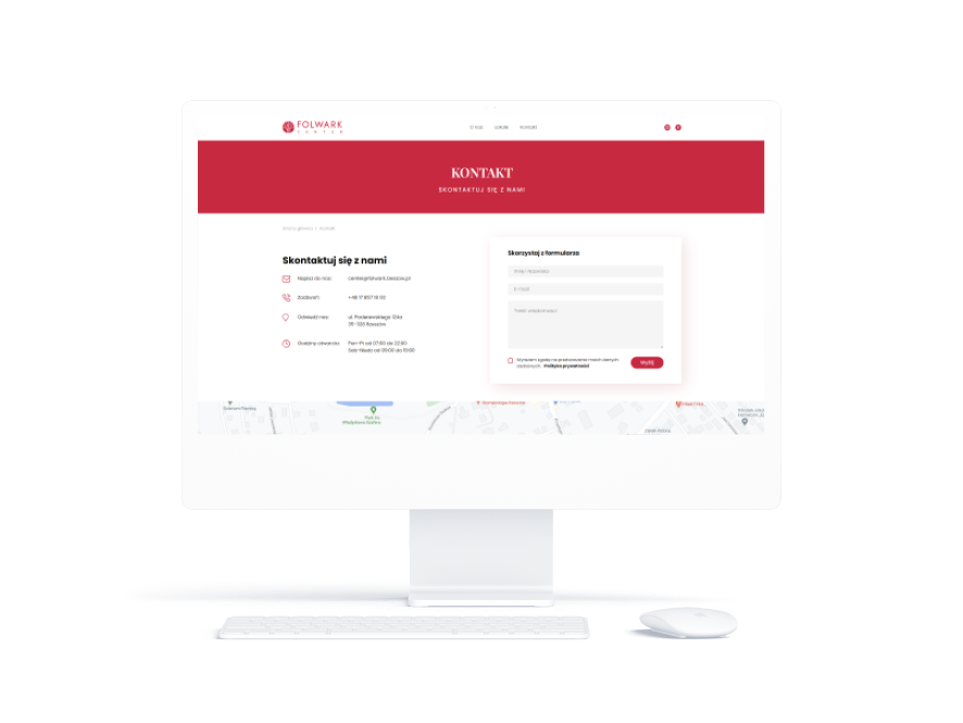 Realizacja strony internetowej Folwark Center Rzeszów