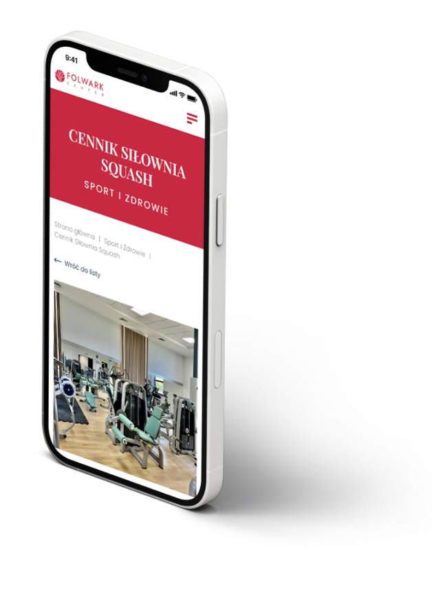 Realizacja strony internetowej Folwark Center Rzeszów