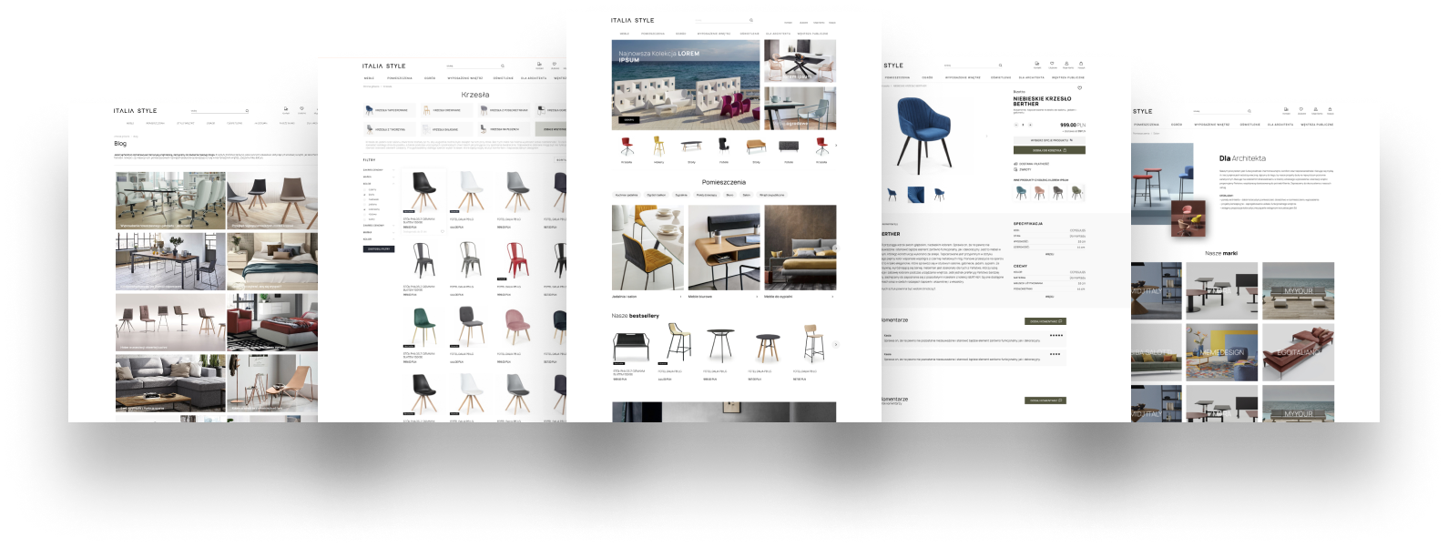 Realizacja sklepu internetowego z meblami - Italia Style
