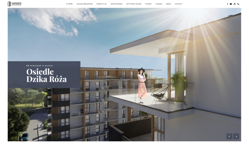 Realizacja strony www dla developera Kenomi