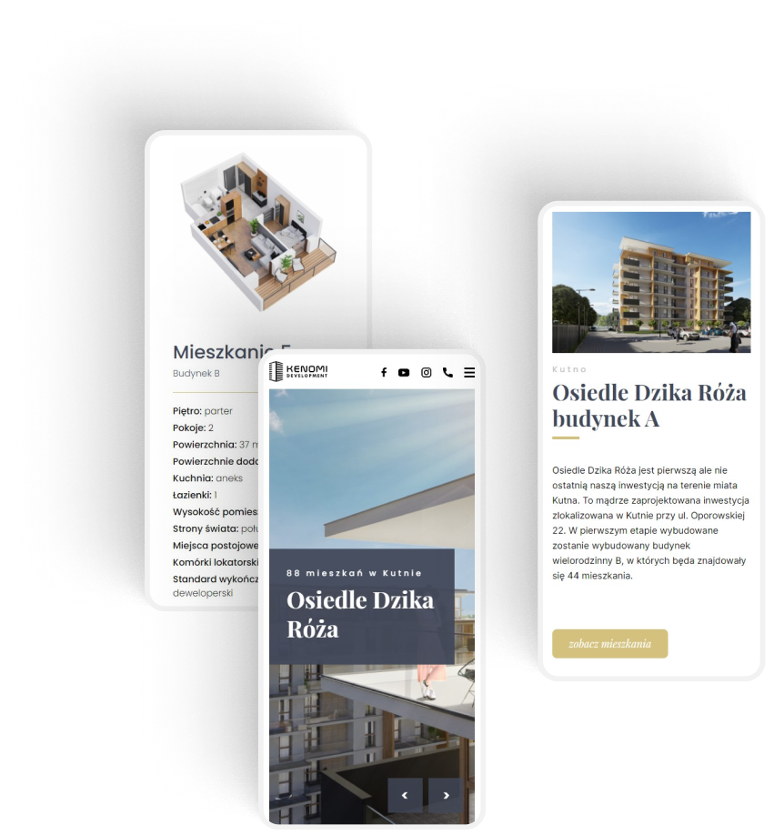Realizacja strony www dla developera Kenomi