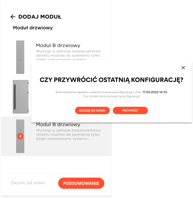 Realizacja konfiguratora drzwi, okien, fasad