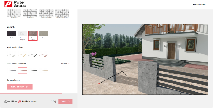 konfigurator online kostki brukowej