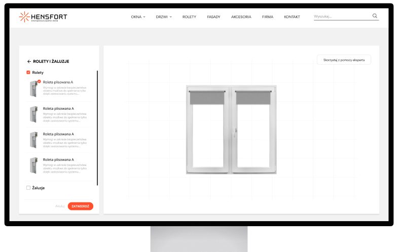 Realizacja konfiguratora okien