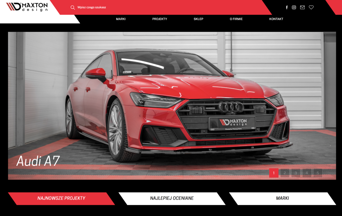 Realizacja strony internetowej dla Maxton Design