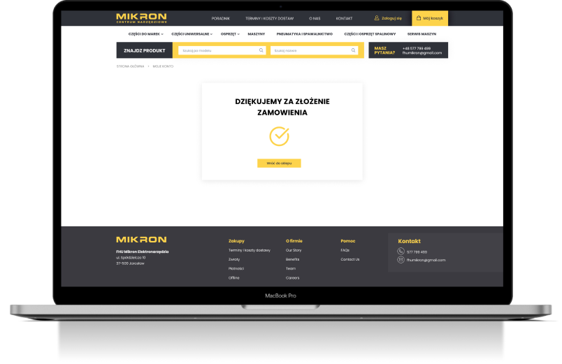 Sklep internetowy z częściami do elektronarzędzi  Mikron