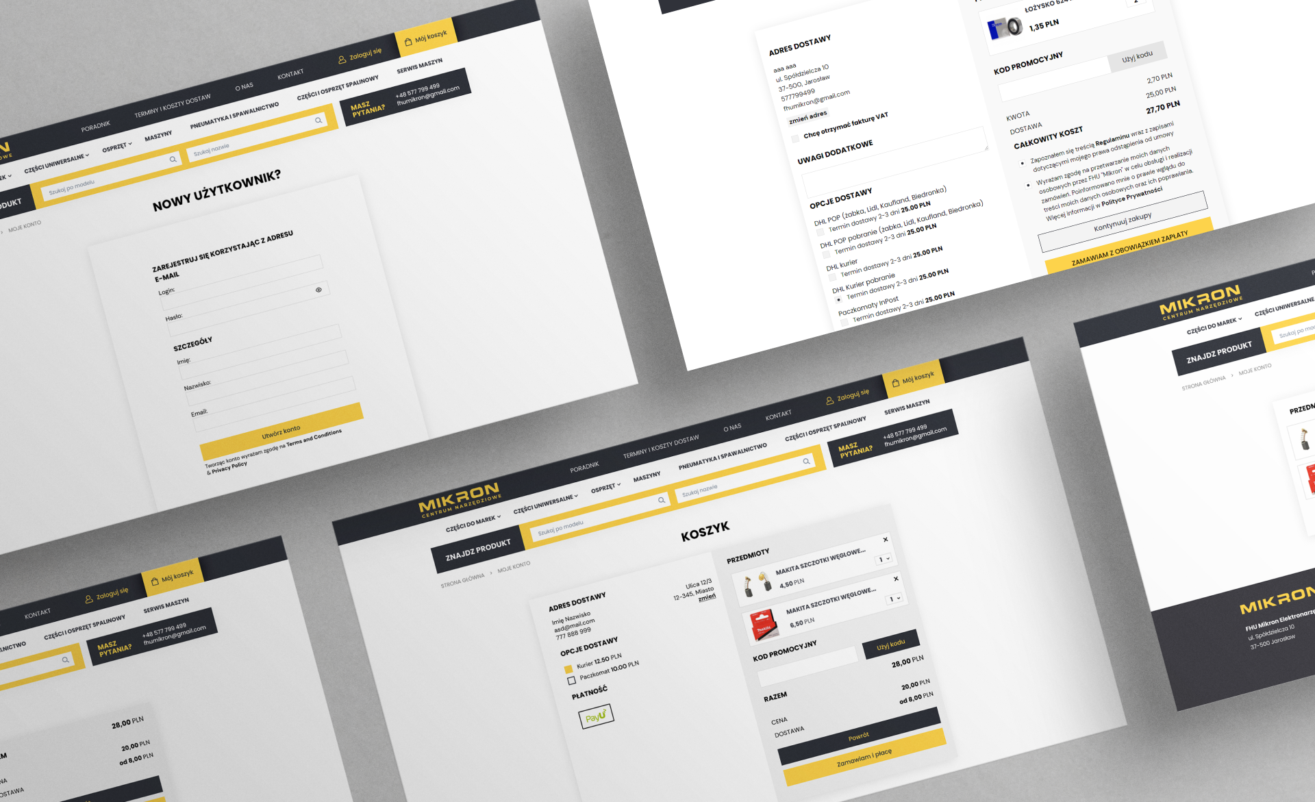 Sklep internetowy z częściami do elektronarzędzi  Mikron