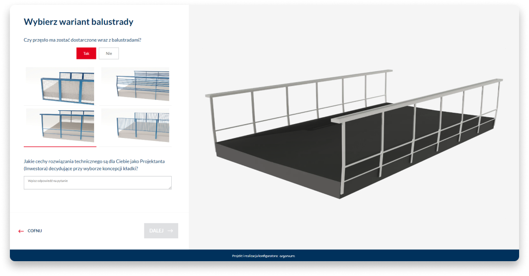 Mostostal Warszawa - konfigurator online mostów