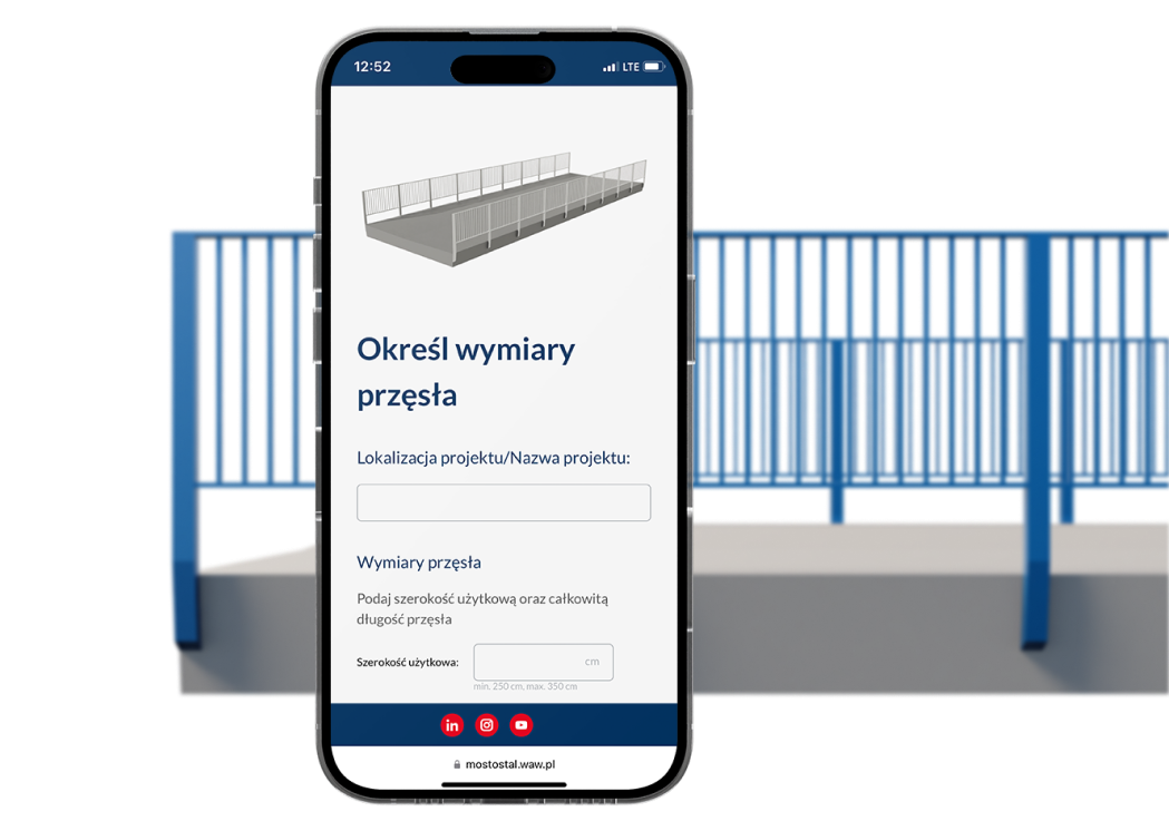 Mostostal Warszawa - konfigurator online mostów