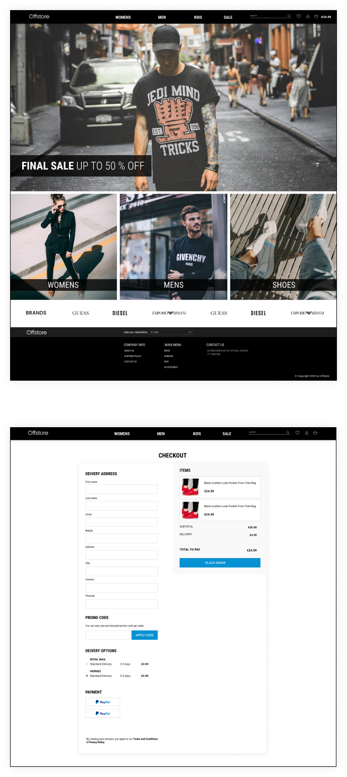 Realizacja sklepu internetowego offstore