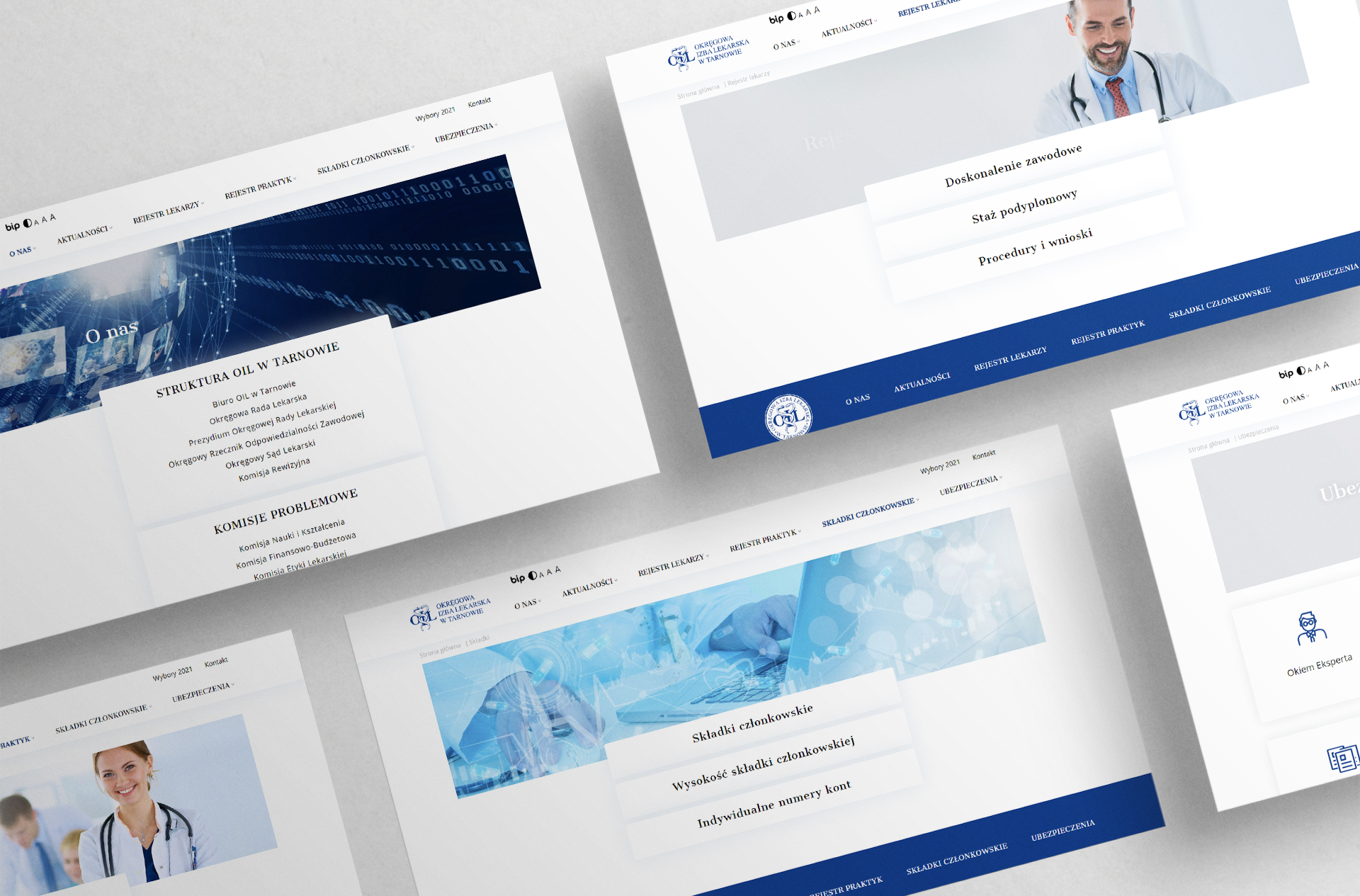 strona www okręgowej izby lekarskiej Tarnów