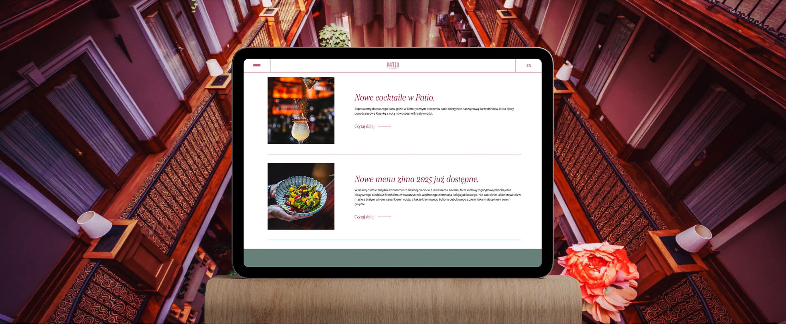 Restauracja Patio - strona internetowa