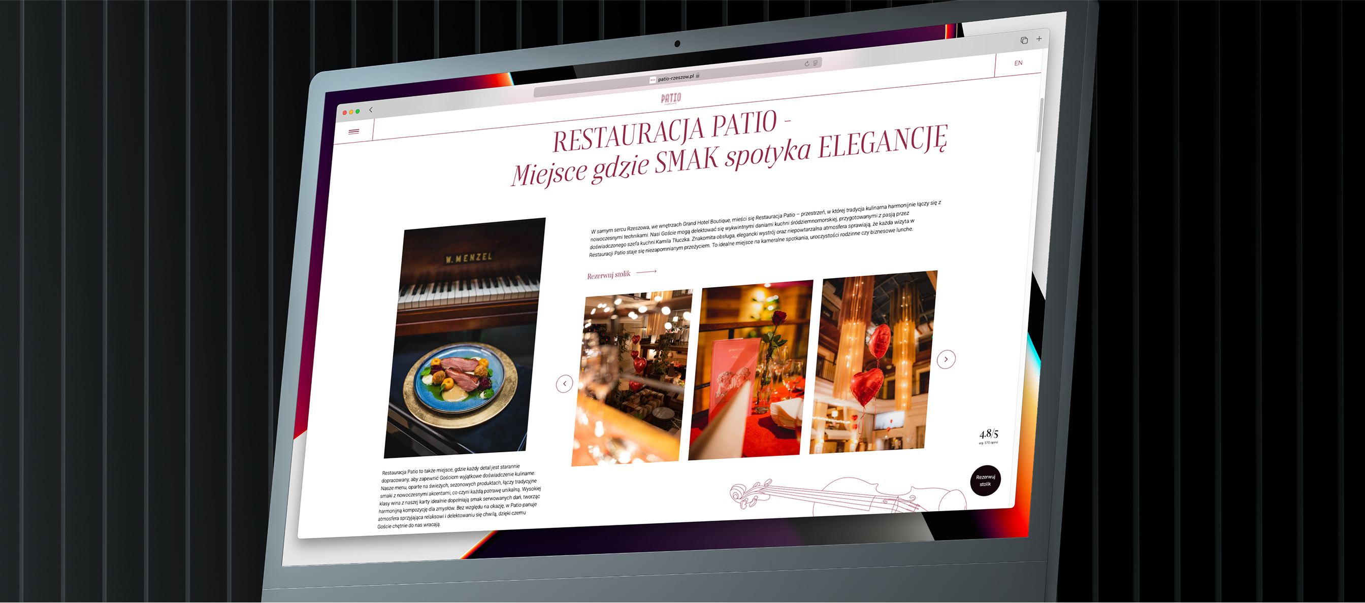 Restauracja Patio - strona internetowa