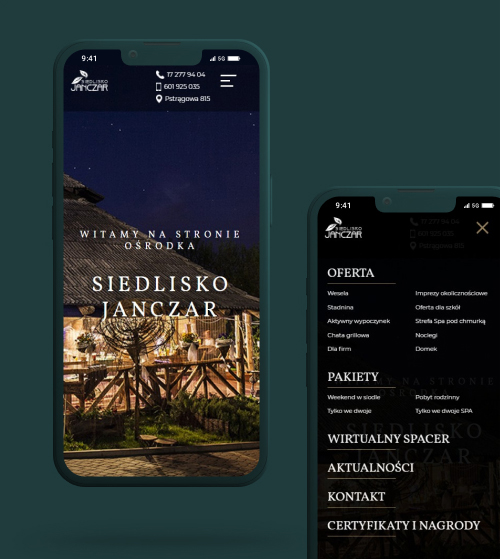 Realizacja strony www dla hotelu i restauracji Siedlisko Janczar