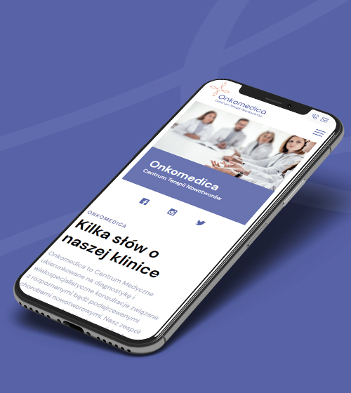 Realizacja strony www dla kliniki onkologicznej Onkomedica