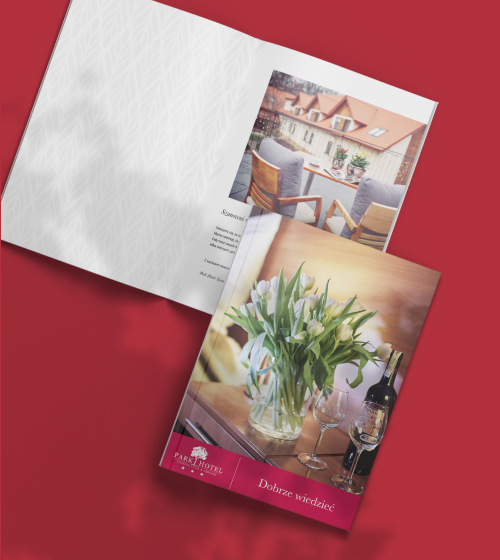 Projekty materiałów drukowanych - Park Hotel Rzeszów