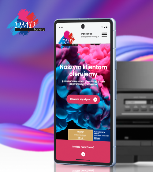 Strona www dla producenta tonerów - DMD Tonery Rzeszów