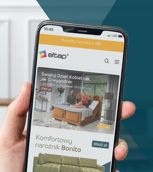 Strona www dla producenta mebli tapicerowanych ELTAP