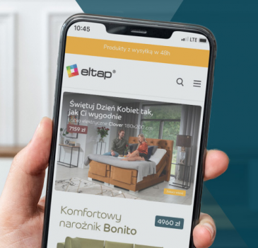 Strona www dla producenta mebli tapicerowanych ELTAP